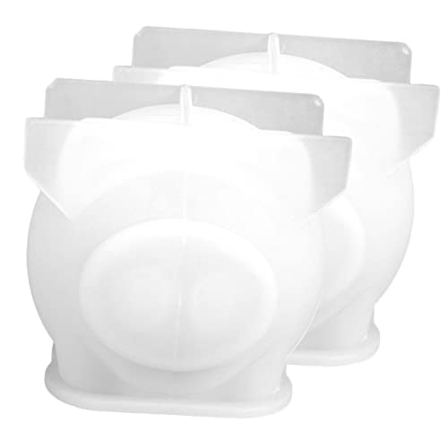 MUELODSIC 2Stücke Silikon Harzformen für Schweinedekor Wiederverwendbare Gießformen Hochwertigem Silikon für DIY Projekte und Bastelarbeiten von MUELODSIC