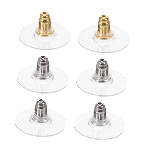 MUELODSIC 3 Paare Ohrstecker Stopper Ohrring Verschlüsse DIY Schmuckzubehör Verschluss für Durchbohrte Ohrringe Sicher und Langlebig von MUELODSIC