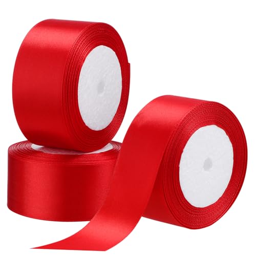 MUELODSIC 3 Rollen verpackung Band Sackleinenband Geschenkband Bänder zum Verpacken Ripsband Blau seidenband dekoratives Band Wickelband Bänder für Handwerk Polyester von MUELODSIC