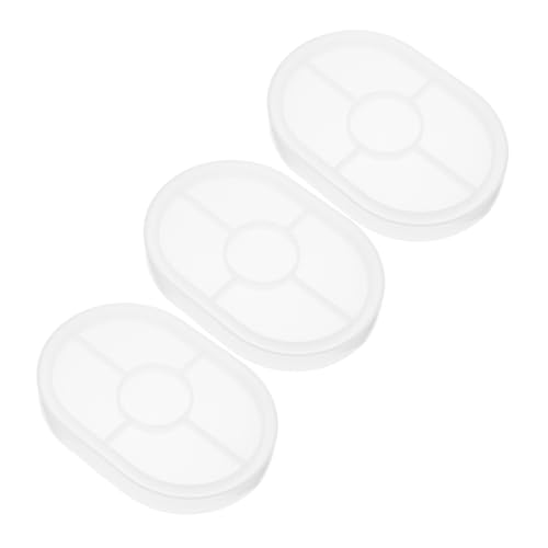 MUELODSIC 3 Stück Diy Oval Gießformen für Epoxidharz Vielseitig Einsetzbare Silikonformen für Untersetzer und Schmuckablagen für Kreative Bastelprojekte von MUELODSIC