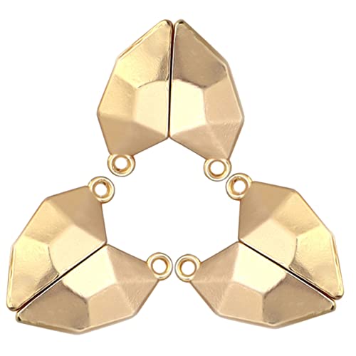 MUELODSIC 3 Stück Herz Magnetverschlüsse für DIY Schmuckherstellung für Armbänder Bastelprojekte Elegantes Design für Kreative Schmuckideen von MUELODSIC