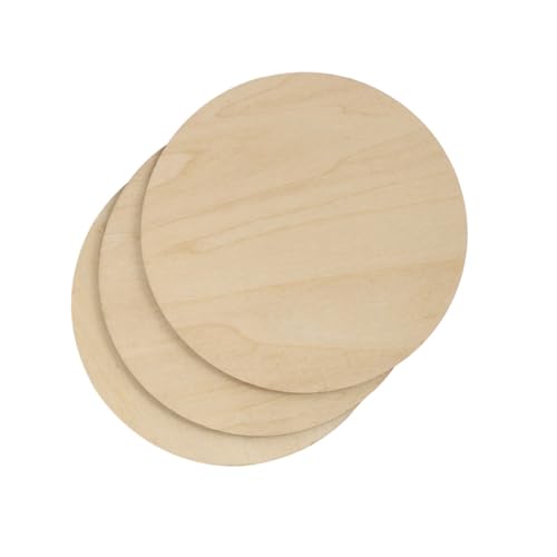 MUELODSIC 3 Stück Runde Holzscheiben aus Naturbelassenem Holz DIY Bastelholzplatten zum Bemalen Bohren und Individuellen Gestalten Ungefertigte Holzchips für Kreative Handwerksprojekte MUELODSIC 3 Stück Runde Holzscheiben aus Naturbelassenem Holz DIY Bastelholzplatten zum Bemalen Bohren und Individuellen Gestalten Ungefertigte Holzchips für Kreative Handwerksprojekte von MUELODSIC