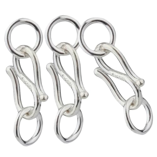 MUELODSIC 3 Stück S Haken Verschluss aus Sterling Silber Schmuckverbinder für Armbandherstellung Langlebiger Schmuckverschluss für DIY Armbänder und Personalisierte Geschenke MUELODSIC 3 Stück S Haken Verschluss aus Sterling Silber Schmuckverbinder für Armbandherstellung Langlebiger Schmuckverschluss für DIY Armbänder und Personalisierte Geschenke von MUELODSIC