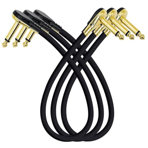 MUELODSIC 3 Stück Teiliges Flaches Patchkabel für Gitarre und Bass Professionelles Effektgerät Verbindungskabel mit Geradem Stecker Langlebiges Audio Connect Wire für Pedalboard und Bühne MUELODSIC 3 Stück Teiliges Flaches Patchkabel für Gitarre und Bass Professionelles Effektgerät Verbindungskabel mit Geradem Stecker Langlebiges Audio Connect Wire für Pedalboard und Bühne von MUELODSIC