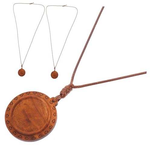MUELODSIC 3 Stück Teiliges Holzanhänger mit Kordel Vintage Schmuckfassung für DIY Halsketten Armbänder und Ohrringe Langlebige Holzperlen Lünette für Personalisierte Schmuckherstellung MUELODSIC 3 Stück Teiliges Holzanhänger mit Kordel Vintage Schmuckfassung für DIY Halsketten Armbänder und Ohrringe Langlebige Holzperlen Lünette für Personalisierte Schmuckherstellung von MUELODSIC