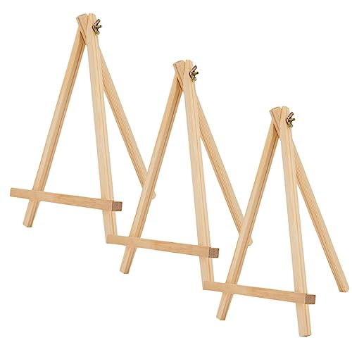 MUELODSIC 3 Stück Tischstaffelei für Kinder Holz Klappbar für Malerei und Kunsthandwerk Geeignet für Schlafzimmer und Wohnzimmer von MUELODSIC