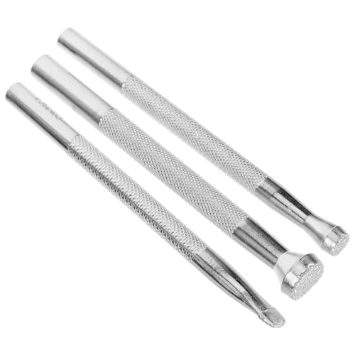 MUELODSIC 3 Stück Teiliges Metall Leder Prägewerkzeug für DIY Lederhandwerk Feine Verarbeitung Einfache Anwendung zum Präzisen Stempeln und Gravieren Leder Praktisch für Kreative von MUELODSIC