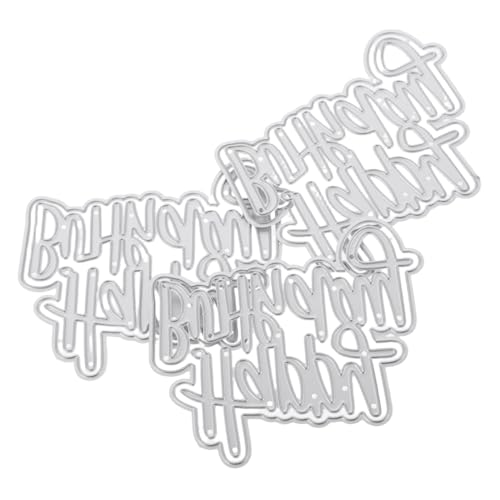 MUELODSIC 3 Stück Teiliges Metalldie Happy Birthday mit Präziser Ätzung Scharfen Carbonstahl-stanzformen für Diy-karten Scrapbooking Fotoalbum-schablonen und Papierdekoration MUELODSIC 3 Stück Teiliges Metalldie Happy Birthday mit Präziser Ätzung Scharfen Carbonstahl-stanzformen für Diy-karten Scrapbooking Fotoalbum-schablonen und Papierdekoration von MUELODSIC