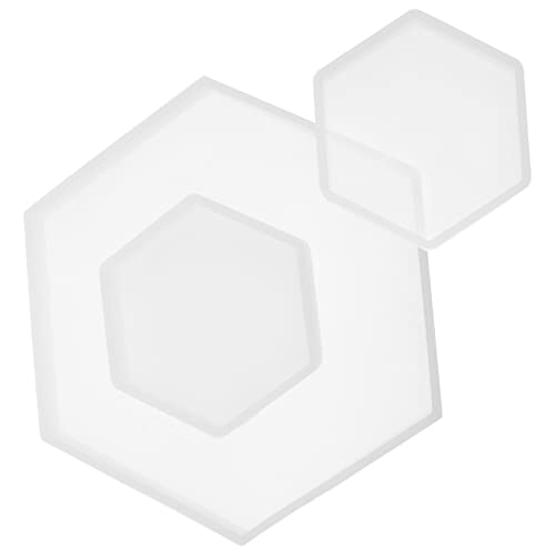 MUELODSIC 3 Stück Teiliges Silikon Gießform Hexagonform für Epoxidharz DIY Schmuckherstellung Flexible Wiederverwendbare Transparente Silikonform mit Hohem Langlebig und Einfach zu Reinigen MUELODSIC 3 Stück Teiliges Silikon Gießform Hexagonform für Epoxidharz DIY Schmuckherstellung Flexible Wiederverwendbare Transparente Silikonform mit Hohem Langlebig und Einfach zu Reinigen von MUELODSIC
