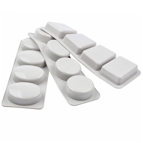 MUELODSIC 3 Stück Teiliges Silikon Seifenformen Rund Eckig Oval Langlebig Flexible Antihaftbeschichtete DIY Formen für Handgemachte Seifen Praktische Gießformen für Kreative Zufällige Farbe MUELODSIC 3 Stück Teiliges Silikon Seifenformen Rund Eckig Oval Langlebig Flexible Antihaftbeschichtete DIY Formen für Handgemachte Seifen Praktische Gießformen für Kreative Zufällige Farbe von MUELODSIC