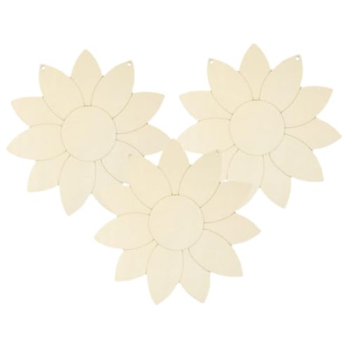 MUELODSIC 3 Stück Teiliges Unbemalte Sonnenblumen Holzscheiben zum Bemalen DIY Holzausschnitt Wanddeko mit Glatter Oberfläche und Robuster Verarbeitung für Kreative Holzverzierungen MUELODSIC 3 Stück Teiliges Unbemalte Sonnenblumen Holzscheiben zum Bemalen DIY Holzausschnitt Wanddeko mit Glatter Oberfläche und Robuster Verarbeitung für Kreative Holzverzierungen von MUELODSIC