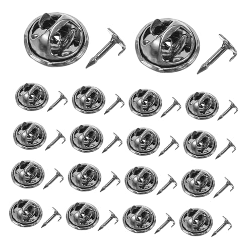 MUELODSIC 30 Sätze Metall Schmetterling Pin Backs Sicherer Verschluss für Broschen DIY Basteln Ersatz Clutch Pin Backings für Abzeichen Kleidung Schmuckherstellung von MUELODSIC