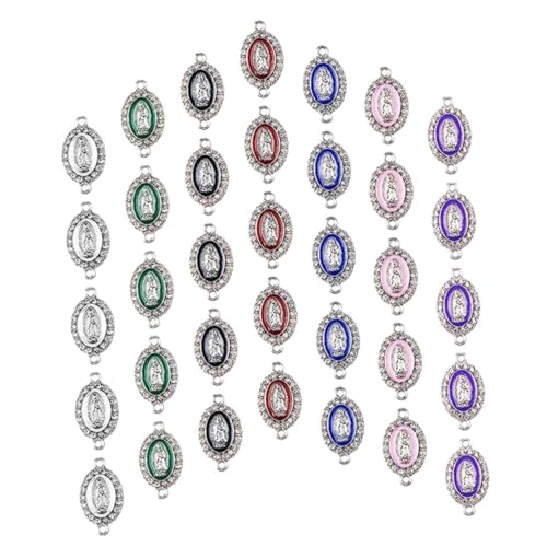 MUELODSIC 30 Stck Teiliges Metall anhänger mit Doppelösen Kleine Heiligen charms für Schmuckherstellung DIY Basteln Langlebige Legierung Vielseitig für Armbänder und Ohrringe Geeignet von MUELODSIC