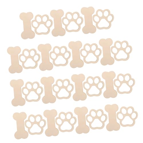 MUELODSIC 30 Stück Hundeknochen und Pfoten Holzanhänger aus Nachhaltigem Holz zum Bemalen und Gravieren Leichte DIY Bastelornamente für Haustierpartys Umweltfreundliche Dekoartikel MUELODSIC 30 Stück Hundeknochen und Pfoten Holzanhänger aus Nachhaltigem Holz zum Bemalen und Gravieren Leichte DIY Bastelornamente für Haustierpartys Umweltfreundliche Dekoartikel von MUELODSIC