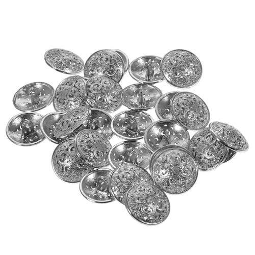 MUELODSIC 30 Stück Metallknöpfe Silber Hohldesign Robuste Anzugknöpfe zum Annähen Vielseitige DIY Nähverschluss für Jacken Mäntel Pullover Modische Verzierungen MUELODSIC 30 Stück Metallknöpfe Silber Hohldesign Robuste Anzugknöpfe zum Annähen Vielseitige DIY Nähverschluss für Jacken Mäntel Pullover Modische Verzierungen von MUELODSIC