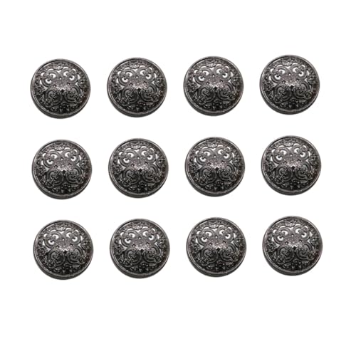MUELODSIC 30 Stück Metallknöpfe mit Hohldesign Robuste DIY Nähknöpfe für Kleidung Jacken Mäntel Hemden und Bastelprojekte Langlebige Schwarze Ziernähknöpfe zum Annähen und Dekorieren MUELODSIC 30 Stück Metallknöpfe mit Hohldesign Robuste DIY Nähknöpfe für Kleidung Jacken Mäntel Hemden und Bastelprojekte Langlebige Schwarze Ziernähknöpfe zum Annähen und Dekorieren von MUELODSIC
