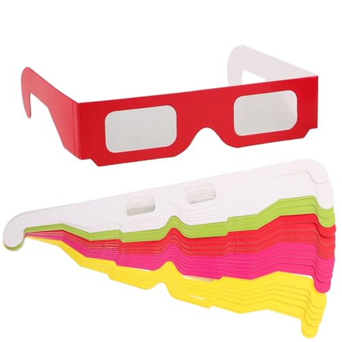 MUELODSIC 30 Stück Papierbrillen für Leichte Effektbrillen Weiß Rot Gelb Grün Bunte Partybrillen für Valentinstag Geburtstag Klassenzimmer Belohnungen und Heimkino MUELODSIC 30 Stück Papierbrillen für Leichte Effektbrillen Weiß Rot Gelb Grün Bunte Partybrillen für Valentinstag Geburtstag Klassenzimmer Belohnungen und Heimkino von MUELODSIC