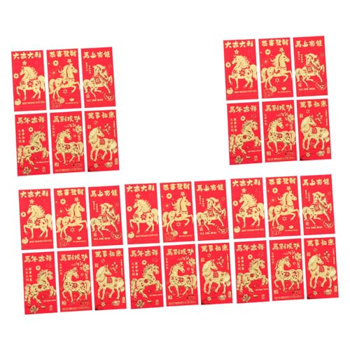 MUELODSIC 30 Stück Teiliges Chinesische Rote Umschläge mit Geprägtem Pferde Traditionelle Frühlingsfest Geldumschläge für Bargeldgeschenke Kreatives Design für Neujahrsfeier MUELODSIC 30 Stück Teiliges Chinesische Rote Umschläge mit Geprägtem Pferde Traditionelle Frühlingsfest Geldumschläge für Bargeldgeschenke Kreatives Design für Neujahrsfeier von MUELODSIC