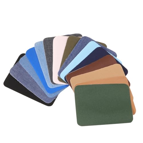 MUELODSIC 30 Stück Teiliges Denim Flicken mit Farben Selbstklebende Stoffpatches zum Aufbügeln Vielseitige Reparatur und Dekoration für Pullover Jacken Hosen und Ärmel DIY Applikationen MUELODSIC 30 Stück Teiliges Denim Flicken mit Farben Selbstklebende Stoffpatches zum Aufbügeln Vielseitige Reparatur und Dekoration für Pullover Jacken Hosen und Ärmel DIY Applikationen von MUELODSIC