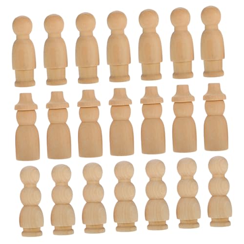 MUELODSIC 30 Stück Teiliges Holzfiguren zum Bemalen DIY Peg Dolls aus Unbehandeltem Holz Unbemalte Holz Puppen für Kreative Handarbeiten Personalisierbare Figuren für Puppenhaus Dekoration MUELODSIC 30 Stück Teiliges Holzfiguren zum Bemalen DIY Peg Dolls aus Unbehandeltem Holz Unbemalte Holz Puppen für Kreative Handarbeiten Personalisierbare Figuren für Puppenhaus Dekoration von MUELODSIC