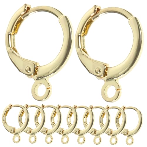 MUELODSIC 30 Stück Teiliges Vergoldete Ohrhaken Schlaufe Gold DIY Ohrschmuck Zubehör für Handgemachte Ohrringe Basteln mit Hypoallergenen Materialien Geeignet für Damen und Mädchen MUELODSIC 30 Stück Teiliges Vergoldete Ohrhaken Schlaufe Gold DIY Ohrschmuck Zubehör für Handgemachte Ohrringe Basteln mit Hypoallergenen Materialien Geeignet für Damen und Mädchen von MUELODSIC