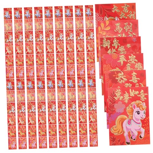 MUELODSIC 300 Stk. Kreative Chinesische Neujahrs Glücksumhänge Jahr Des Pferdes Rote Umschläge mit Einzigartigem Falt Design für Hochzeit Geburtstag Frühlingsfest und Geldgeschenke MUELODSIC 300 Stk. Kreative Chinesische Neujahrs Glücksumhänge Jahr Des Pferdes Rote Umschläge mit Einzigartigem Falt Design für Hochzeit Geburtstag Frühlingsfest und Geldgeschenke von MUELODSIC