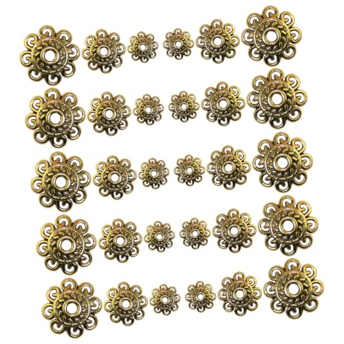MUELODSIC 300 Stück Teiliges DIY Schmuck Endkappen Blumenperlenkappen in Antikgold Größenmix Langlebige Legierung Rostfrei für Armband Halskettenherstellung Einfaches Auffädeln MUELODSIC 300 Stück Teiliges DIY Schmuck Endkappen Blumenperlenkappen in Antikgold Größenmix Langlebige Legierung Rostfrei für Armband Halskettenherstellung Einfaches Auffädeln von MUELODSIC