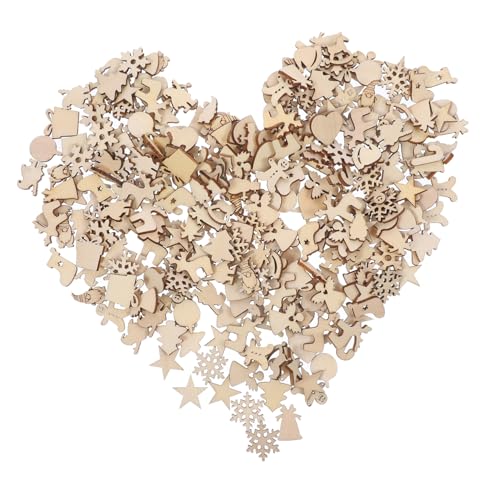 MUELODSIC 300 Stück Teiliges Weihnachtliche Holzanhänger zum Bemalen Blanko Xmas Holzscheiben für DIY Christbaumschmuck Unlackierte Holz Dekorationen für Bastelprojekte und MUELODSIC 300 Stück Teiliges Weihnachtliche Holzanhänger zum Bemalen Blanko Xmas Holzscheiben für DIY Christbaumschmuck Unlackierte Holz Dekorationen für Bastelprojekte und von MUELODSIC