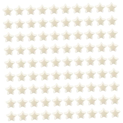 MUELODSIC 300Stücke Faux Pearl Star Charms Handgefertigte Schmuckperlen für Armbänder Ohrringe Halsketten und DIY Dekorationen zum Basteln und Verschönern von Schmuckstücken von MUELODSIC