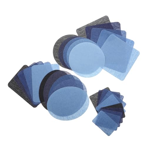 MUELODSIC 30Stücke DIY Bügelflicken für Jeans Selbstklebende Patches Denim zur Reparatur und Dekoration von Kleidung und Einfach Anzuwenden von MUELODSIC