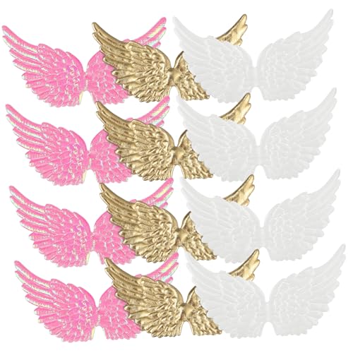 MUELODSIC 36 Stk. Teiliges Kleine Engelsflügel DIY Zubehör für Kostüme Rucksäcke Bastelprojekte Dekorative Requisiten in Gold Glitzerrosa und Weiß MUELODSIC 36 Stk. Teiliges Kleine Engelsflügel DIY Zubehör für Kostüme Rucksäcke Bastelprojekte Dekorative Requisiten in Gold Glitzerrosa und Weiß von MUELODSIC