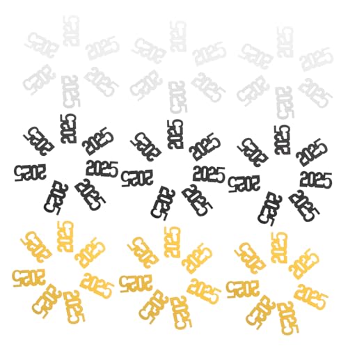 MUELODSIC 3Er-Pack Neujahrs Konfetti Schwarz Gold und Tischdekoration für Abschlussfeiern Graduation Feierdeko für Neujahrspartys Vielseitige Streudeko MUELODSIC 3Er-Pack Neujahrs Konfetti Schwarz Gold und Tischdekoration für Abschlussfeiern Graduation Feierdeko für Neujahrspartys Vielseitige Streudeko von MUELODSIC