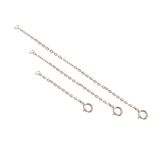 MUELODSIC 3Stücke Sterling Silber Verlängerungskette Adjustable DIY Schmuckherstellung Zubehör für Halskette und Armband für Designs von MUELODSIC