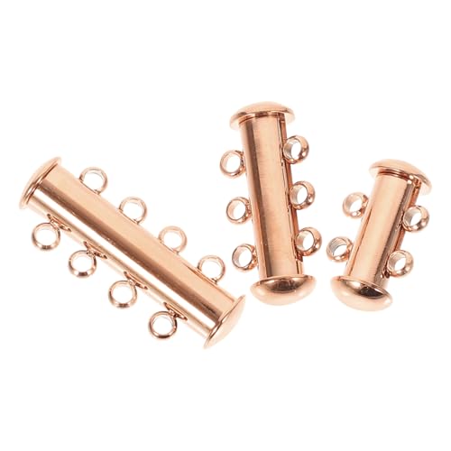 MUELODSIC 3Stücke Teiliges Metallverschluss für Halskette und Armband Roségold Design für DIY Schmuck Langlebig und Rostfrei Einfache Handhabung für Schichten MUELODSIC 3Stücke Teiliges Metallverschluss für Halskette und Armband Roségold Design für DIY Schmuck Langlebig und Rostfrei Einfache Handhabung für Schichten von MUELODSIC