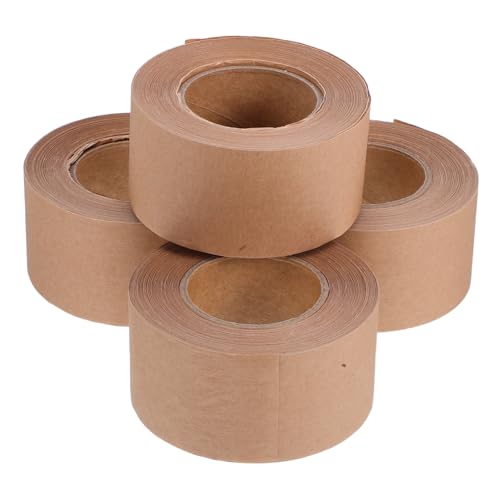 MUELODSIC 4 Rollen Wasseraktiviertes Papierband klebeband verpacken Packpapierband braunes Papierversandband Kraftbraunes Klebeband Versandklebeband Kraftpapier Hellbraun MUELODSIC 4 Rollen Wasseraktiviertes Papierband klebeband verpacken Packpapierband braunes Papierversandband Kraftbraunes Klebeband Versandklebeband Kraftpapier Hellbraun von MUELODSIC
