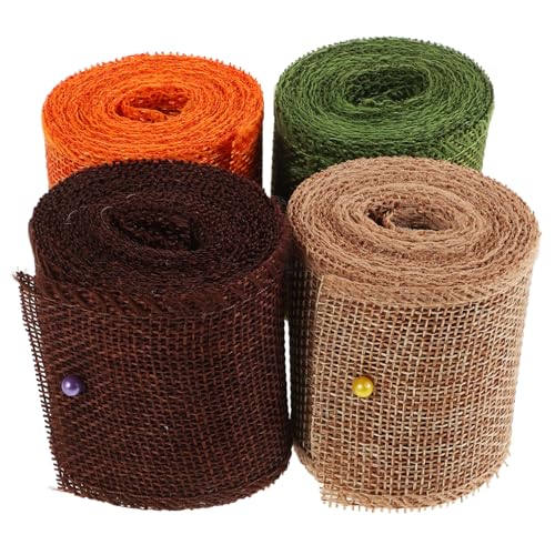 MUELODSIC 4 Rollen dekoratives Band Schleife breites Weihnachtsband Stränge Weihnachten Weihnachtshandwerk Verpackung Natürlich Rosa Sackleinenband Leinenstreifen selber machen Hochzeitsband MUELODSIC 4 Rollen dekoratives Band Schleife breites Weihnachtsband Stränge Weihnachten Weihnachtshandwerk Verpackung Natürlich Rosa Sackleinenband Leinenstreifen selber machen Hochzeitsband von MUELODSIC