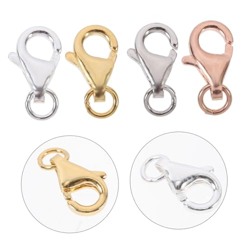 MUELODSIC 4 Sätze Karabinerverschlüsse Schmuckverbinder Lobster Clasp in Silber Weißgold Gold Roségold für DIY Armband Halskette Basteln MUELODSIC 4 Sätze Karabinerverschlüsse Schmuckverbinder Lobster Clasp in Silber Weißgold Gold Roségold für DIY Armband Halskette Basteln von MUELODSIC