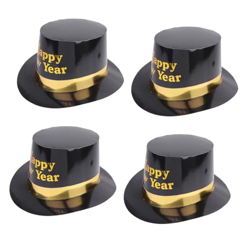 MUELODSIC 4 Stück Schwarzgoldener Hut Partyhut Party-tops-hut Schwarzer Goldener Spitzenhut Schwarzer Zylinder Neujahrsfeier Neues Jahr Hüte Für Silvester Papier MUELODSIC 4 Stück Schwarzgoldener Hut Partyhut Party-tops-hut Schwarzer Goldener Spitzenhut Schwarzer Zylinder Neujahrsfeier Neues Jahr Hüte Für Silvester Papier von MUELODSIC