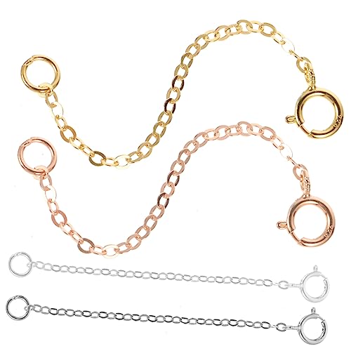 MUELODSIC 4 Stück Silber Kettenverlängerungen für und Armbänder Stilvolle DIY Schmuckverlängerungsketten Langlebige Zubehörteile für Schmuckherstellung MUELODSIC 4 Stück Silber Kettenverlängerungen für und Armbänder Stilvolle DIY Schmuckverlängerungsketten Langlebige Zubehörteile für Schmuckherstellung von MUELODSIC