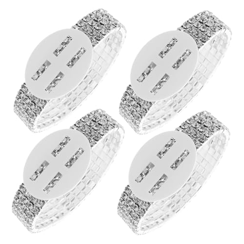 MUELODSIC 4 Stück Strass -Handgelenkarmband elastisches Strassarmband Corsage Handgelenk Jubiläums-Corsage-Armband Hochzeitscorsage Brautparty-Corsage-Armband elastische Kordel Silber MUELODSIC 4 Stück Strass -Handgelenkarmband elastisches Strassarmband Corsage Handgelenk Jubiläums-Corsage-Armband Hochzeitscorsage Brautparty-Corsage-Armband elastische Kordel Silber von MUELODSIC