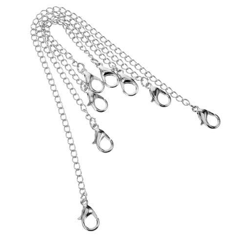MUELODSIC 4 Stück Teiliges Armband Verlängerungsketten aus Langlebigem Metall mit Karabinerverschluss Glatter Oberfläche Installieren für Schmuck DIY und Verlängerung von Halsketten und MUELODSIC 4 Stück Teiliges Armband Verlängerungsketten aus Langlebigem Metall mit Karabinerverschluss Glatter Oberfläche Installieren für Schmuck DIY und Verlängerung von Halsketten und von MUELODSIC