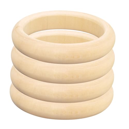 MUELODSIC 4 Stück Teiliges Dünn Naturbelassen Leicht zum Bemalen DIY Schmuckherstellung Bastelmaterial Holzringe für Originelles Malen und Handwerk MUELODSIC 4 Stück Teiliges Dünn Naturbelassen Leicht zum Bemalen DIY Schmuckherstellung Bastelmaterial Holzringe für Originelles Malen und Handwerk von MUELODSIC