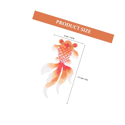 MUELODSIC 4 Stück Teiliges Goldfisch Stickapplikationen Bestickte Aufnäher für Kleidung DIY Garment Decor Vielseitige Patches zum Aufnähen Jacken Taschen Hüte Kompakte Lebensechte Designs MUELODSIC 4 Stück Teiliges Goldfisch Stickapplikationen Bestickte Aufnäher für Kleidung DIY Garment Decor Vielseitige Patches zum Aufnähen Jacken Taschen Hüte Kompakte Lebensechte Designs von MUELODSIC