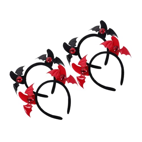 MUELODSIC 4 Stück Teiliges Halloween Stirnband mit Dunklen Dämonenhörnern Leichtes Wiederverwendbares Cosplay Haaraccessoire für Frauen und Mädchen Komfortables Party-kostüm Zubehör von MUELODSIC