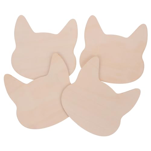 MUELODSIC 4 Stück Teiliges Katzenkopfförmiger Holz Ausschnitte Glatte Oberfläche zum Bemalen und Basteln Langlebige DIY Dekoration für Zuhause und Schule MUELODSIC 4 Stück Teiliges Katzenkopfförmiger Holz Ausschnitte Glatte Oberfläche zum Bemalen und Basteln Langlebige DIY Dekoration für Zuhause und Schule von MUELODSIC
