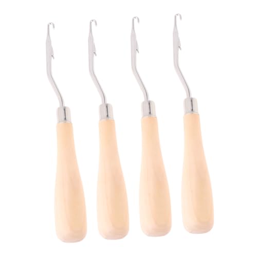 MUELODSIC 4 Stück Teiliges Knüpfhaken aus Holz mit Glattem Griff Langlebige Häkelnadeln für Teppichreparatur und Handstricken Umweltfreundliche Strickwerkzeuge für Damen und DIY Projekte MUELODSIC 4 Stück Teiliges Knüpfhaken aus Holz mit Glattem Griff Langlebige Häkelnadeln für Teppichreparatur und Handstricken Umweltfreundliche Strickwerkzeuge für Damen und DIY Projekte von MUELODSIC