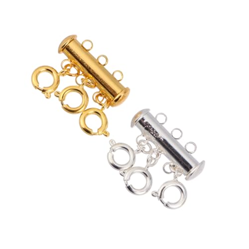 MUELODSIC 4 Stück Teiliges Magnetverschluss für Mehrlagige und Armbänder Kupferverbindungselemente Gold und Silber für DIY Schmuckherstellung MUELODSIC 4 Stück Teiliges Magnetverschluss für Mehrlagige und Armbänder Kupferverbindungselemente Gold und Silber für DIY Schmuckherstellung von MUELODSIC