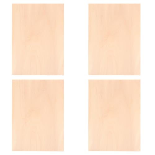 MUELODSIC 4 Stück Teiliges Natürliche Holzplatten zum Basteln Glatte Unbehandelte Holzstücke für DIY Gravur Malen Kreative Holztafeln Vielseitig Verwendbare Werkstücke für Kunsthandwerk MUELODSIC 4 Stück Teiliges Natürliche Holzplatten zum Basteln Glatte Unbehandelte Holzstücke für DIY Gravur Malen Kreative Holztafeln Vielseitig Verwendbare Werkstücke für Kunsthandwerk von MUELODSIC