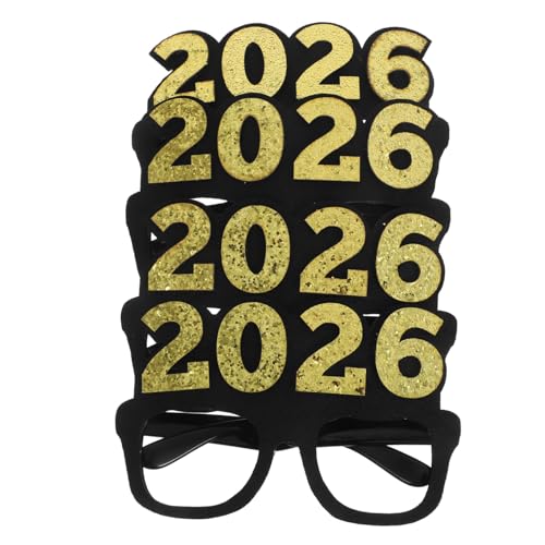 MUELODSIC 4 Stück Teiliges Neujahrs-brille mit Elegantem Glitzereffekt Leichte Nummernförmige Party-sonnenbrille für Silvester Vielseitig für Foto-requisiten und Festliche Events Geeignet MUELODSIC 4 Stück Teiliges Neujahrs-brille mit Elegantem Glitzereffekt Leichte Nummernförmige Party-sonnenbrille für Silvester Vielseitig für Foto-requisiten und Festliche Events Geeignet von MUELODSIC