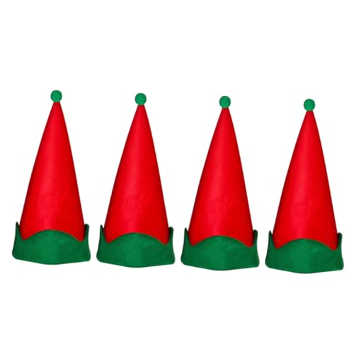 MUELODSIC 4 Stück Teiliges Weihnachts Elfen Spitzenmützen Rot Festliche Party Kopfbedeckung Weihnachtskostüm Zubehör für Urlaub Feier und Fotoshooting MUELODSIC 4 Stück Teiliges Weihnachts Elfen Spitzenmützen Rot Festliche Party Kopfbedeckung Weihnachtskostüm Zubehör für Urlaub Feier und Fotoshooting von MUELODSIC